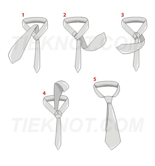 Windsor tie knot - instructions